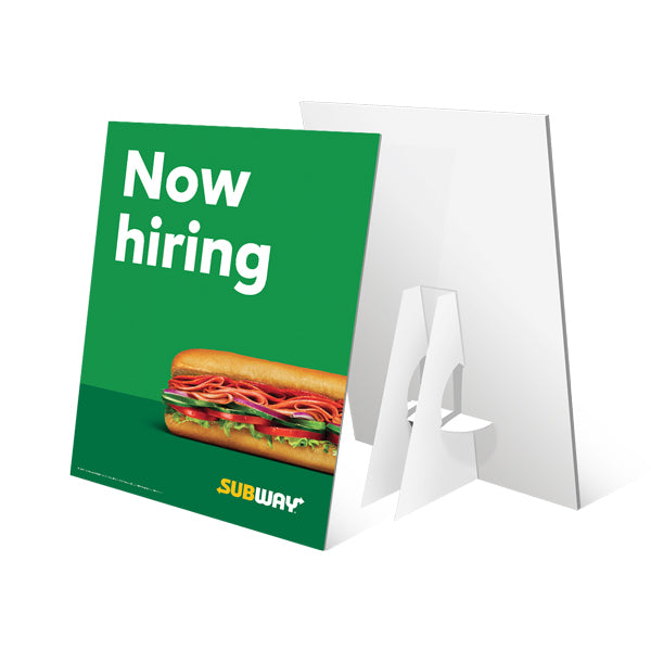 Subway Now hiring Counter Card Subway Prints