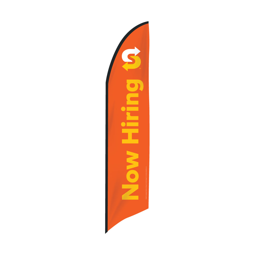 Now Hiring Feather Flutter Flag Banner – Extra Wide Windless – Neoplex SW11553
