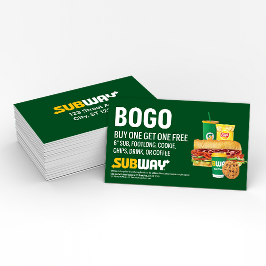 Subway BOGO Promo Card