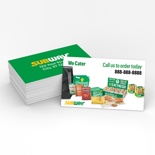 Subway We Cater Promo Card