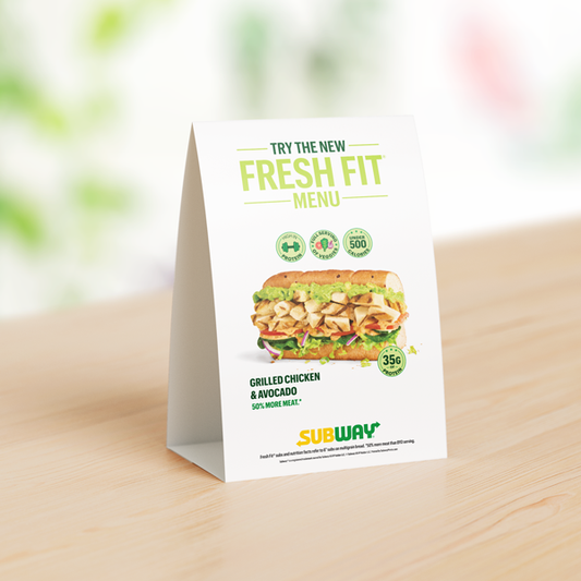 Subway Fresh Fit Table Tent