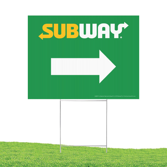 24"x18" Subway Left-Right Directional Yard Sign