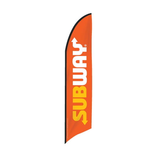 Subway Feather Flag Only - Orange Background