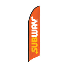 Subway Feather Flag Only - Orange Background
