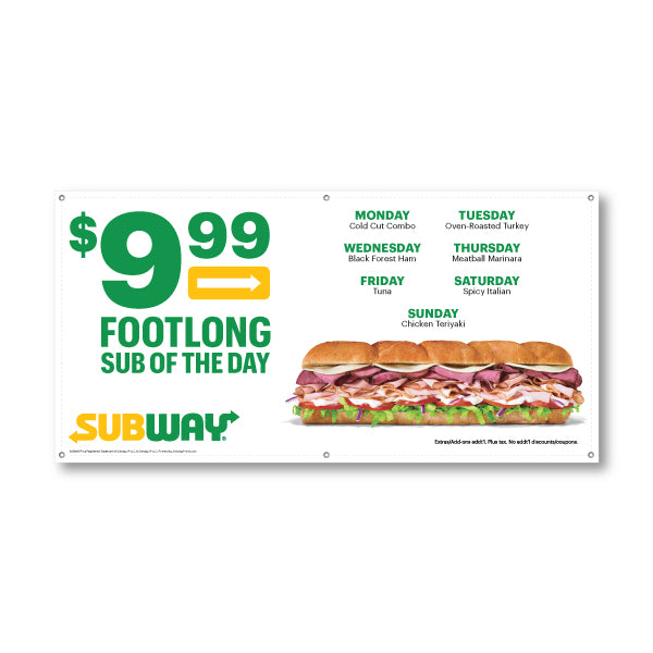 6'x3' 9.99 Footlong Sub of the Day