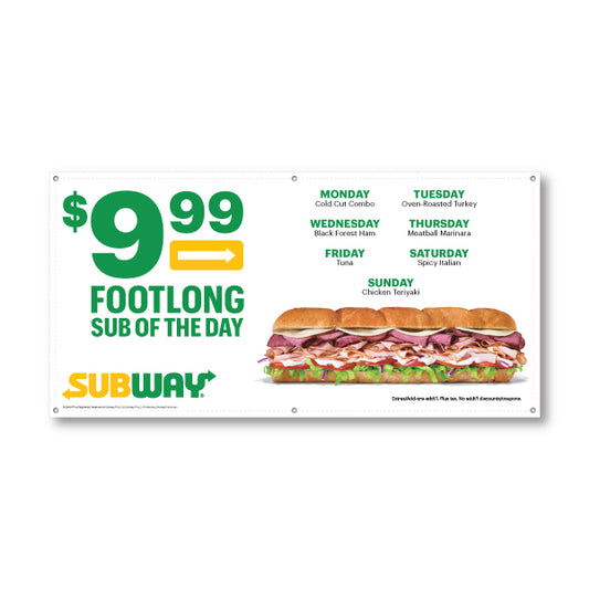 6'x3' 9.99 Footlong Sub of the Day
