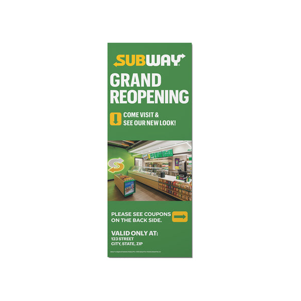 Subway Bag Stuffers - Grand Reopening