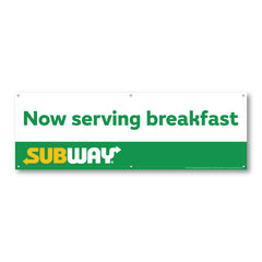 Now Serving Breakfast Banner