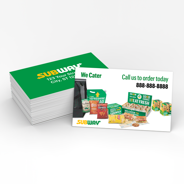 Subway We Cater Promo Card