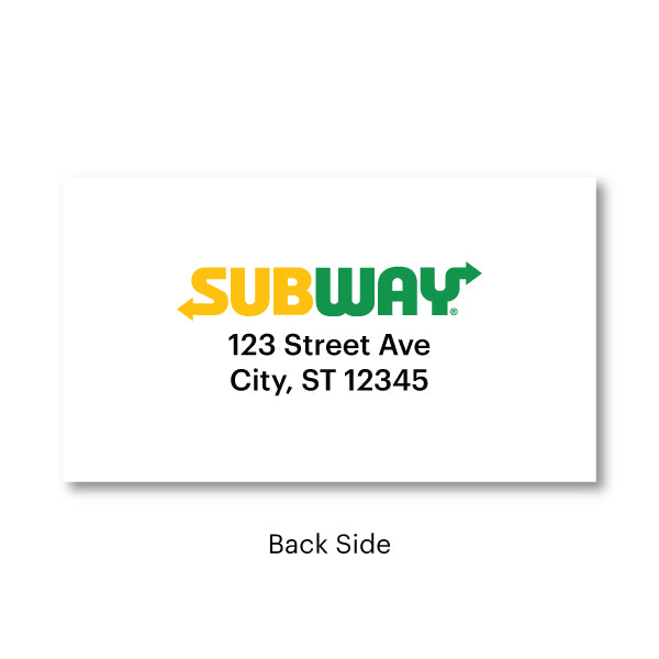 Subway Free Cookie Promo Card