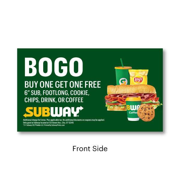 Subway BOGO Promo Card