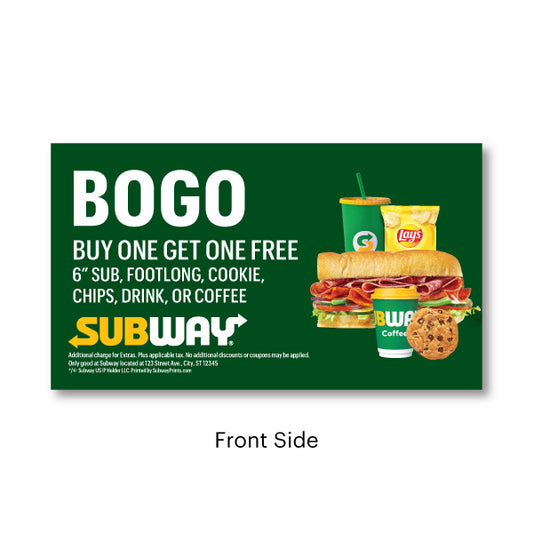 Subway BOGO Promo Card