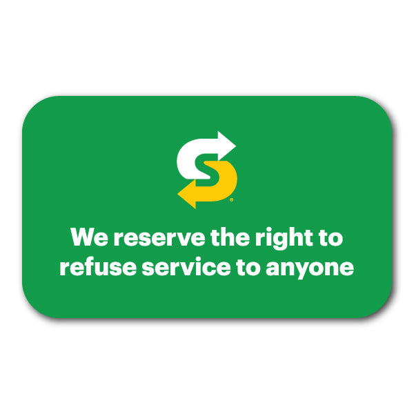 Refused Point Sign Restaurant Signs | Subway Prints