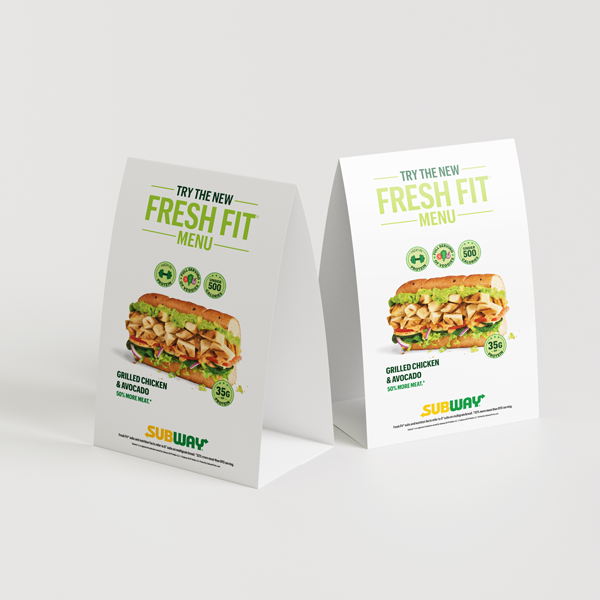 Subway Fresh Fit Table Tent