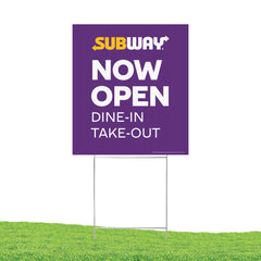 16"x18" Now Open Yard Sign