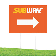 24"x18" Subway Left-Right Directional Yard Sign