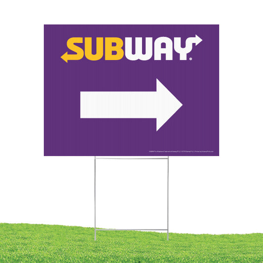 24"x18" Subway Left-Right Directional Yard Sign