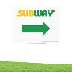 24"x18" Subway Left-Right Directional Yard Sign