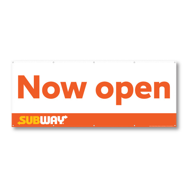 Subway Now Open Banner