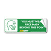 12"x4" Face Mask Window Decal