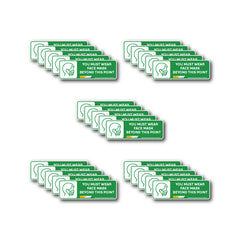 12"x4" Face Mask Window Decal