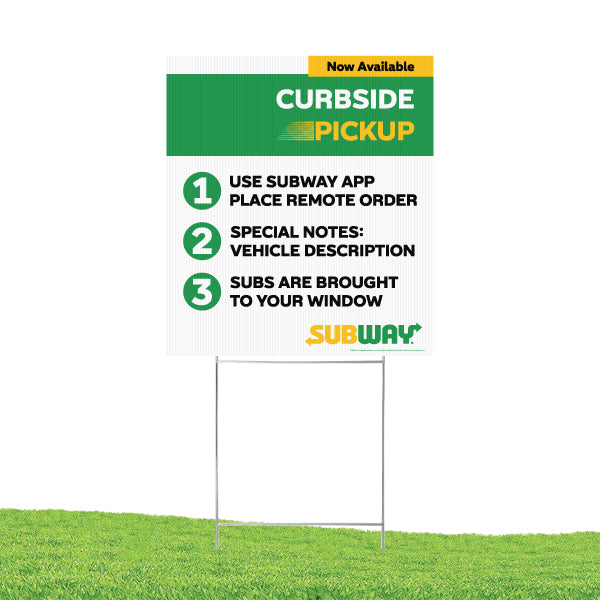 16"x18" Curbside Pickup Yard Sign