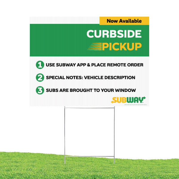 24"x18" Curbside Pickup Yard Sign