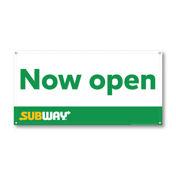 Subway Now Open Banner