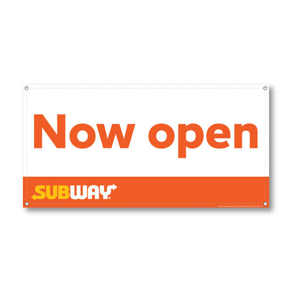 Subway Now Open Banner