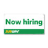 Subway Now hiring Banner