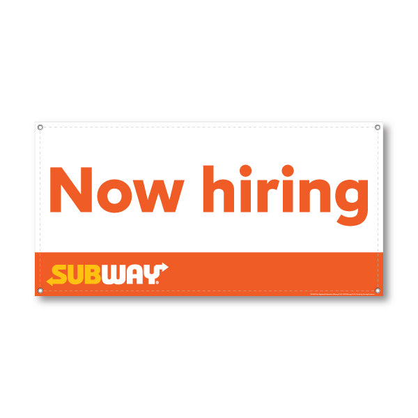 Subway Now hiring Banner