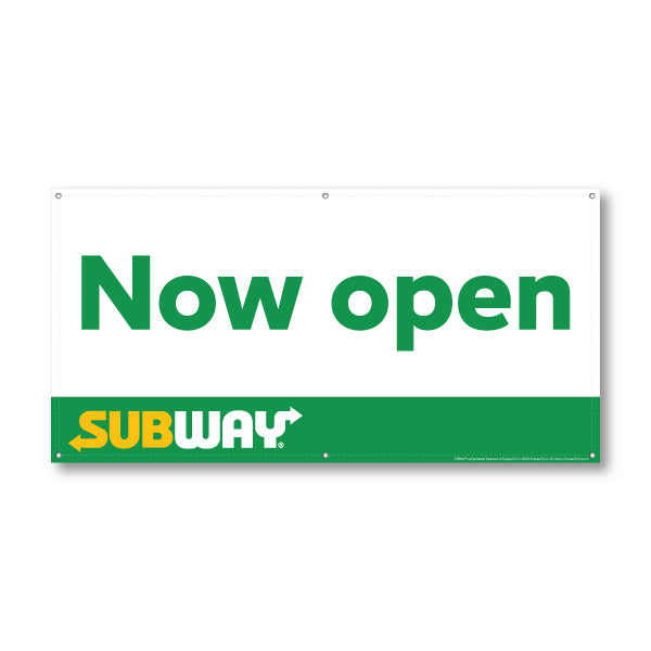 Subway Now Open Banner