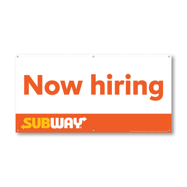 Subway Now hiring Banner