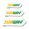 Subway Spinner Arrow Sign - White