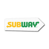 Subway Spinner Arrow Sign - White