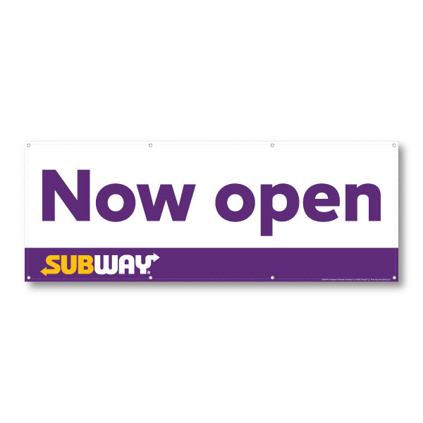 Subway Now Open Banner