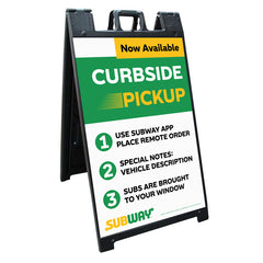 Curbside Pickup Econo A-frame Sign Kit
