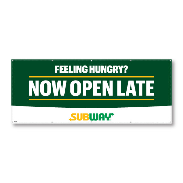 Now Open Late Banner