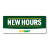 New Hours Banner