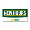 New Hours Banner