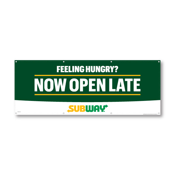 Now Open Late Banner