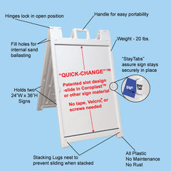 Open for Take Out & Delivery Deluxe A-frame Sign Kit