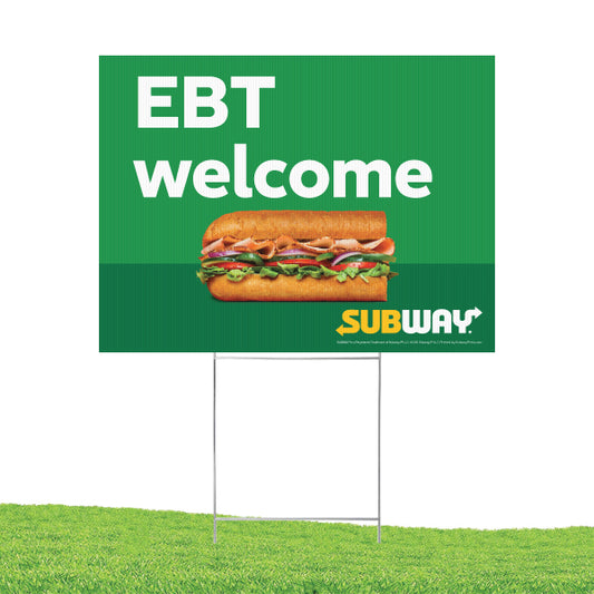 24"x18" EBT welcome Yard Sign
