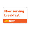 Now Serving Breakfast Banner