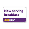 Now Serving Breakfast Banner