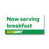 Now Serving Breakfast Banner