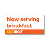 Now Serving Breakfast Banner