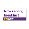 Now Serving Breakfast Banner