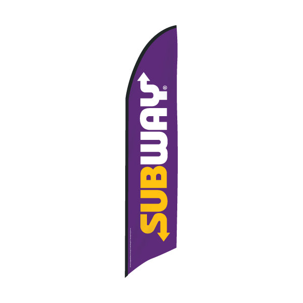 Subway Feather Flag Only - Purple Background