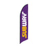 Subway Feather Flag Only - Purple Background